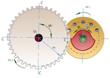 星形輪傳動原理結(jié)構(gòu)圖