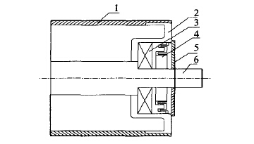 僅有迷宮密封的普通托輥結(jié)構(gòu)