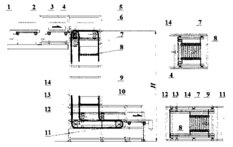 高速垂直輸送機(jī)結(jié)構(gòu)簡圖